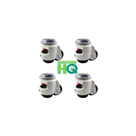 Casterhq TP-60S, Retractable Leveling Machine Stem Casters, 2,400 lb CB-LVP2S